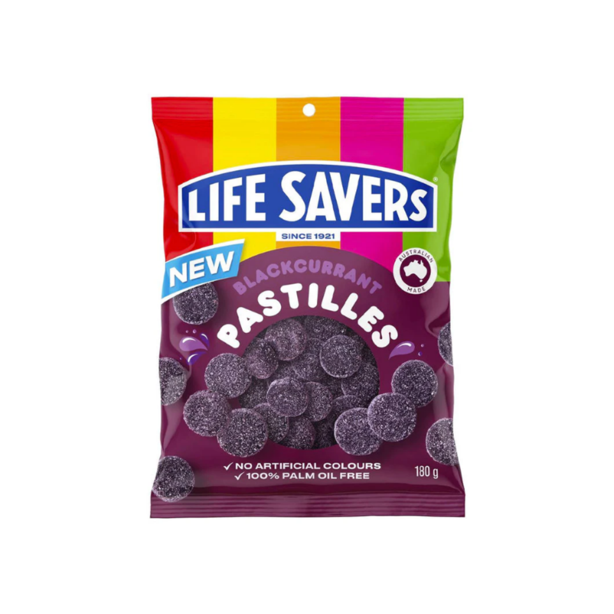 Life Savers Blackcurrant Pastilles blackcurrant exotic imported candy from Australia — rare international sweets at Epup.
