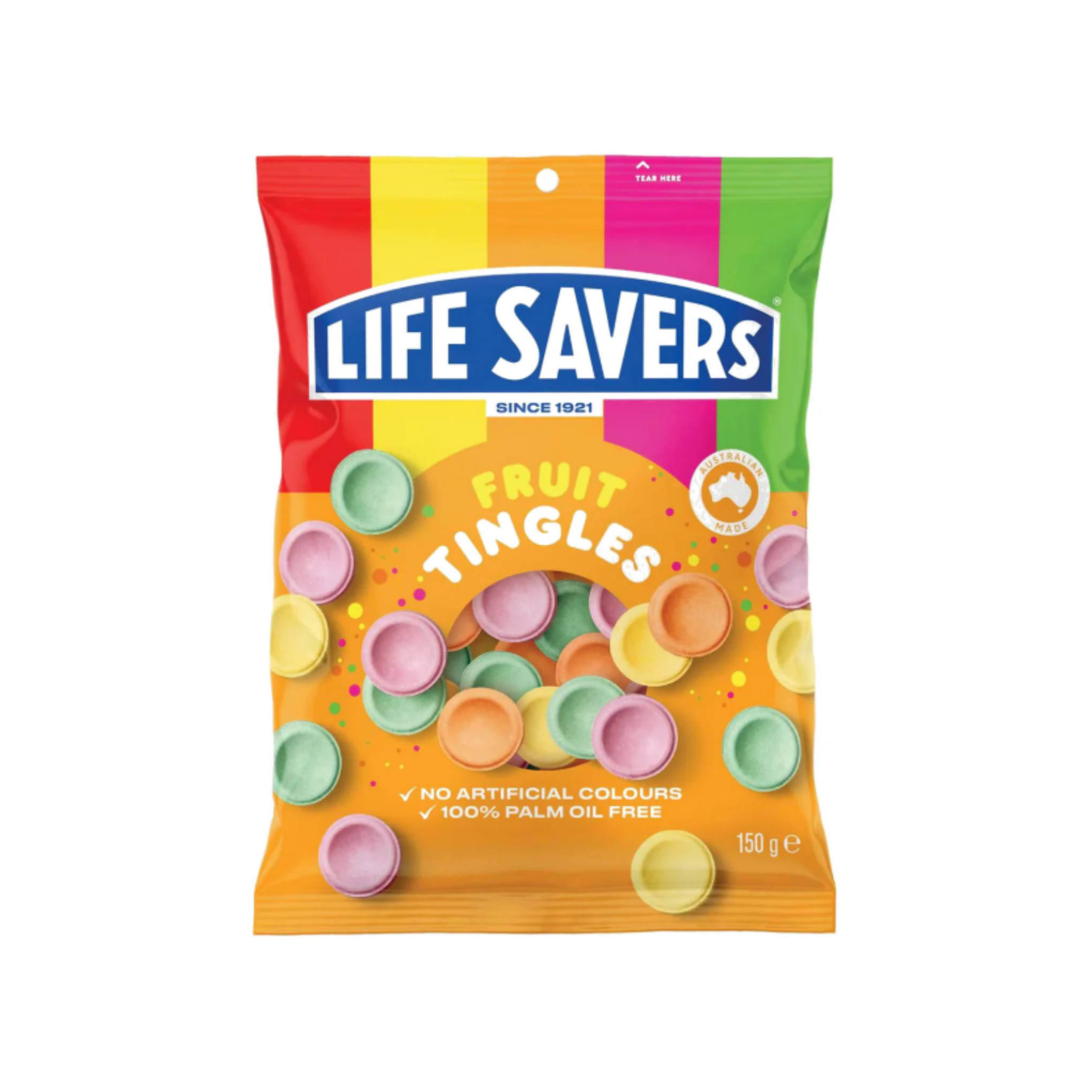 Life Savers Fruit Tingles lemon exotic imported candy from Australia — rare international sweets at Epup Exotics