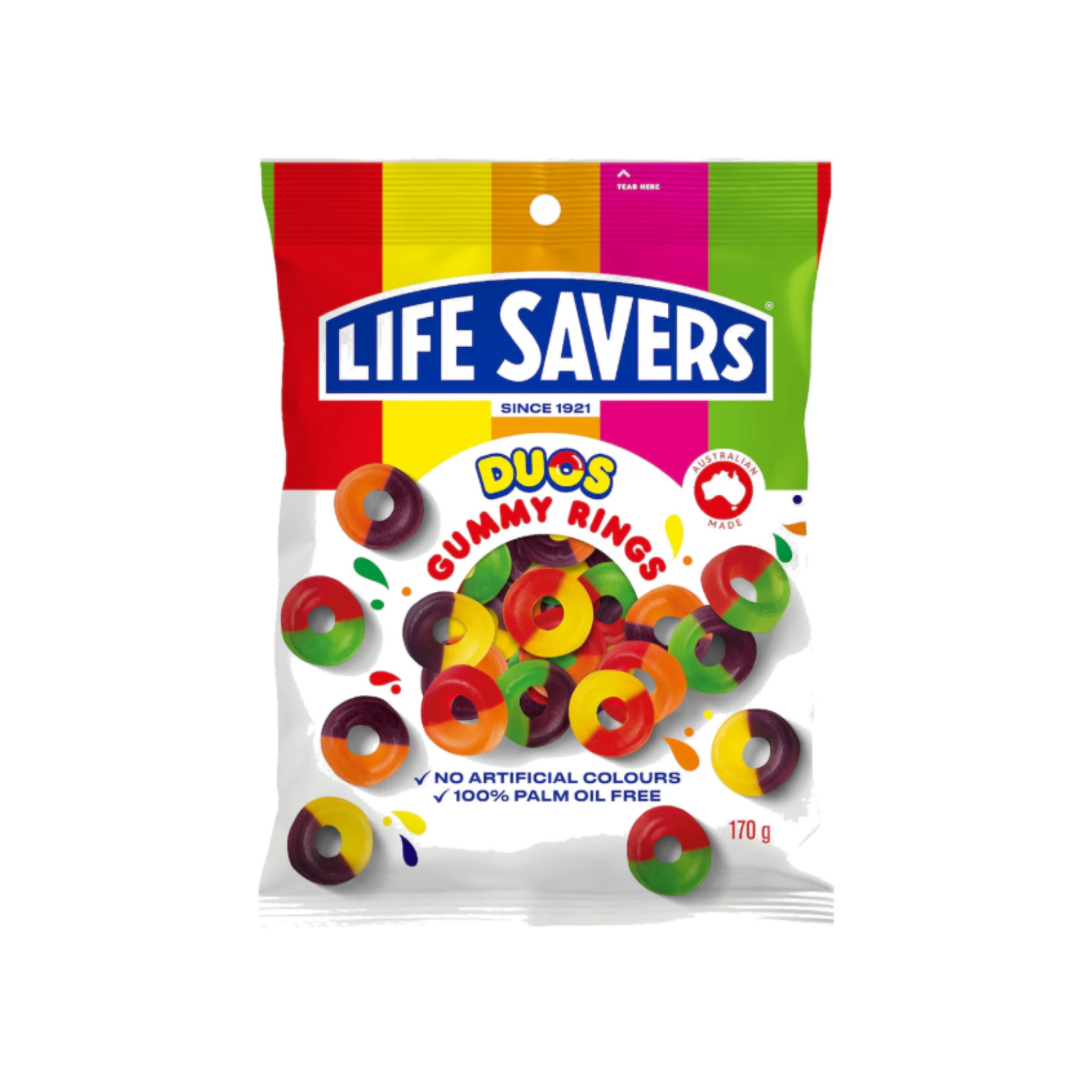 Life Savers Duos Gummy Rings raspberry exotic imported candy from Australia — rare international sweets at Epup Exotics